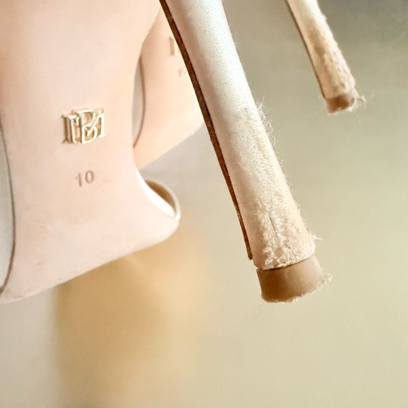 Badgley Mischka Tiffany Crystal Ankle Chain High Heel SIZE 10 - Picture 5 of 6